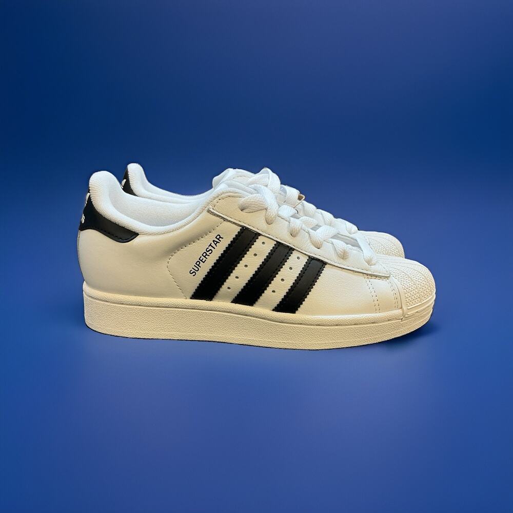 Size 4 ADIDAS BIG KIDS SUPERSTAR II J_WHITE/BLACK/WHITE-JH9976